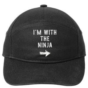 IM With The Ninja Costume Halloween Matching Couple 7-Panel Snapback Hat