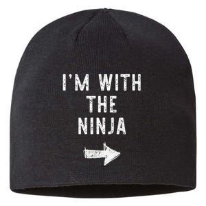 IM With The Ninja Costume Halloween Matching Couple Sustainable Beanie