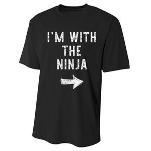 IM With The Ninja Costume Halloween Matching Couple Performance Sprint T-Shirt