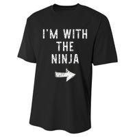 IM With The Ninja Costume Halloween Matching Couple Performance Sprint T-Shirt