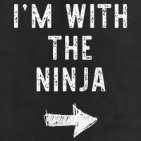 IM With The Ninja Costume Halloween Matching Couple 25L Jumbo Tote