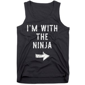 IM With The Ninja Costume Halloween Matching Couple Tank Top