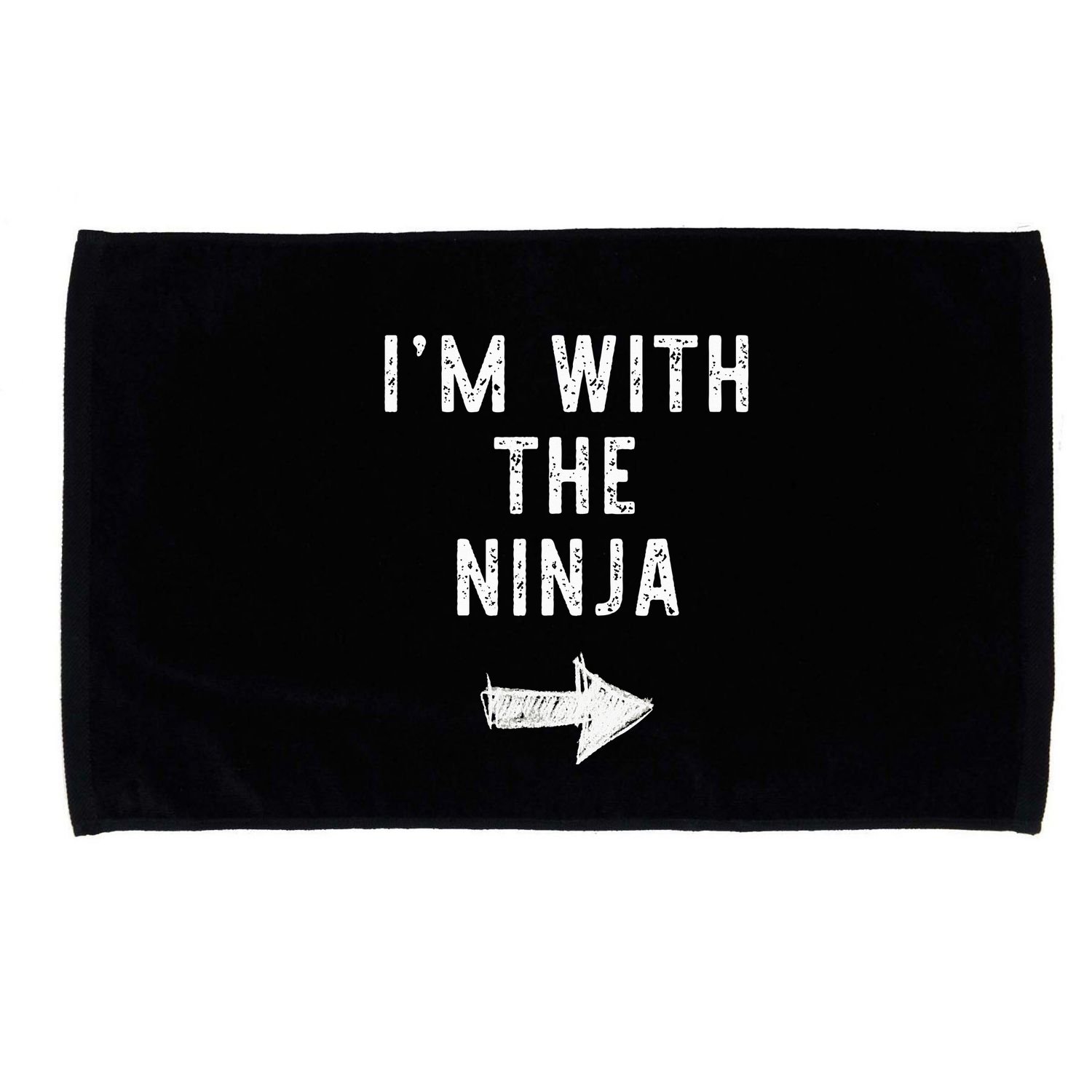 IM With The Ninja Costume Halloween Matching Couple Microfiber Hand Towel
