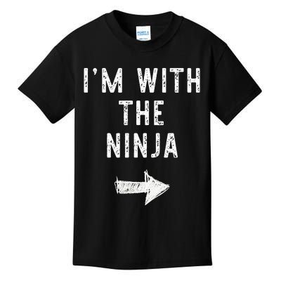 IM With The Ninja Costume Halloween Matching Couple Kids T-Shirt