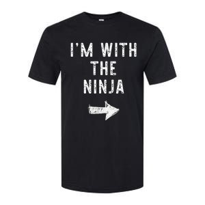 IM With The Ninja Costume Halloween Matching Couple Softstyle CVC T-Shirt