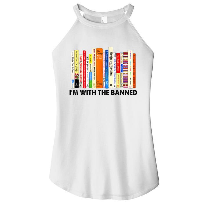 I'm With The Banned Books I Read Banned Bookworm Lovers Women’s Perfect Tri Rocker Tank