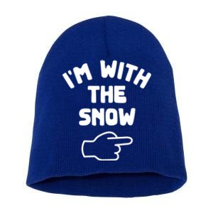 Im With The Snow Funny Casual Halloween Costume Gift Short Acrylic Beanie