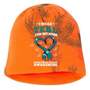 I Wear Teal For My Mom Myasthenia Gravis Awareness Cute Gift Kati - Camo Knit Beanie