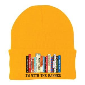 I'm With The Banned Read Banned Books Knit Cap Winter Beanie