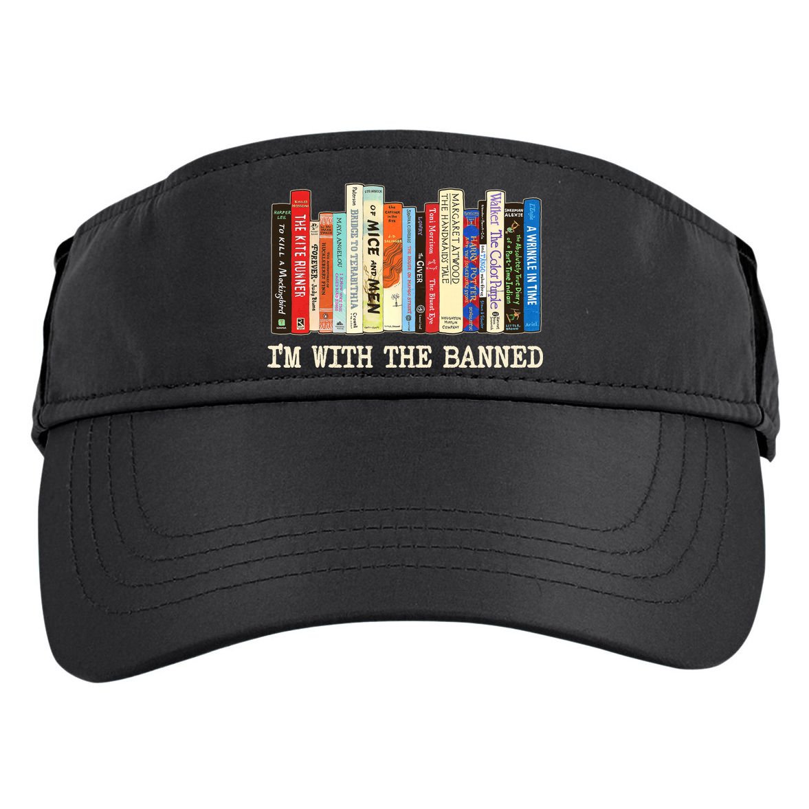 I'm With The Banned Read Banned Books Adult Drive Performance Visor