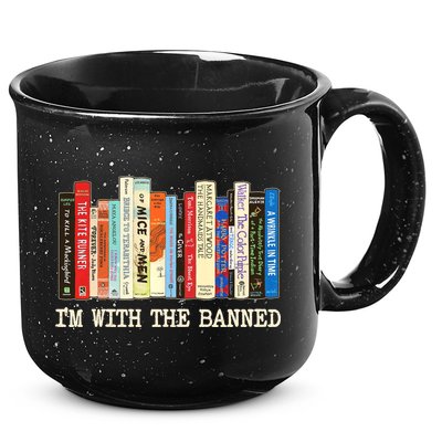 I'm With The Banned Read Banned Books 15oz Campfire Ceramic Mug