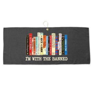 I'm With The Banned Read Banned Books Large Microfiber Waffle Golf Towel