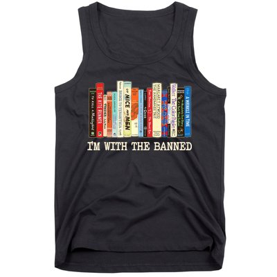 I'm With The Banned Read Banned Books Tank Top