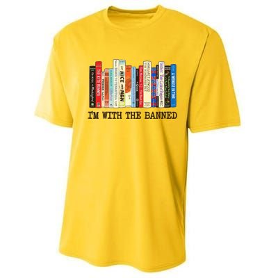 I'm With The Banned Read Banned Books Performance Sprint T-Shirt