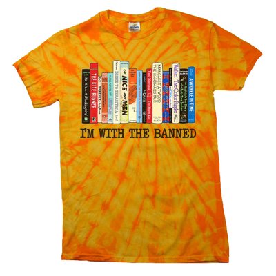 I'm With The Banned Read Banned Books Tie-Dye T-Shirt