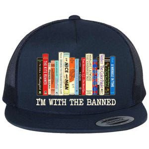 I'm With The Banned Read Banned Books Flat Bill Trucker Hat