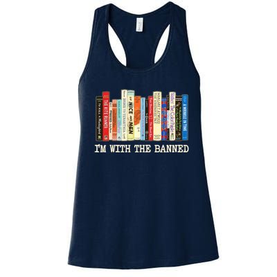 I'm With The Banned Read Banned Books Women's Racerback Tank