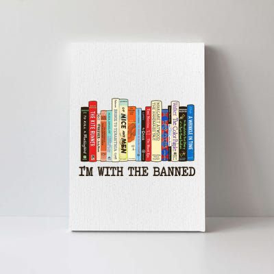 I'm With The Banned Read Banned Books Canvas