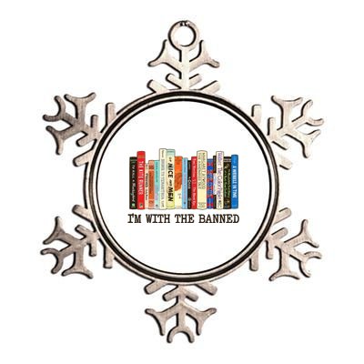 I'm With The Banned Read Banned Books Metallic Star Ornament