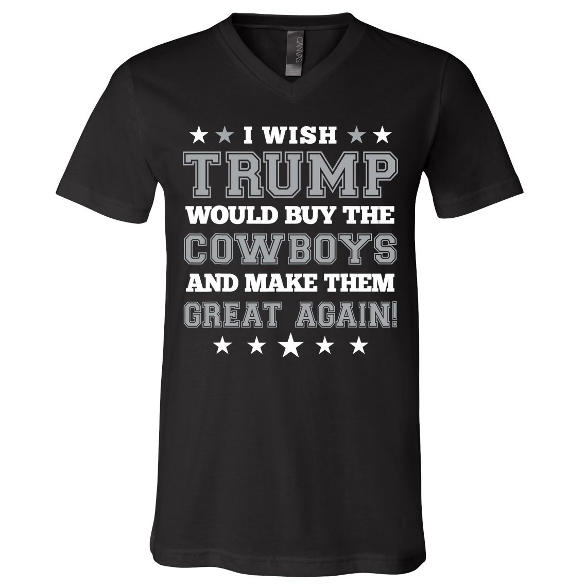 I Wish Trump And Make The Cowboys Great Again V-Neck T-Shirt