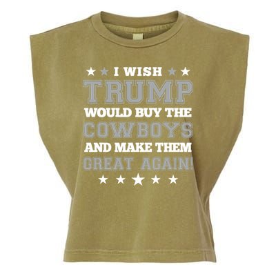 I Wish Trump And Make The Cowboys Great Again Garment-Dyed Women's Muscle Tee