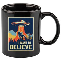I Want To Believe Bigfoot Area 51 Alien Ufo 11oz C Handle Ceramic Mug