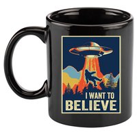 I Want To Believe Bigfoot Area 51 Alien Ufo 11oz C Handle Ceramic Mug