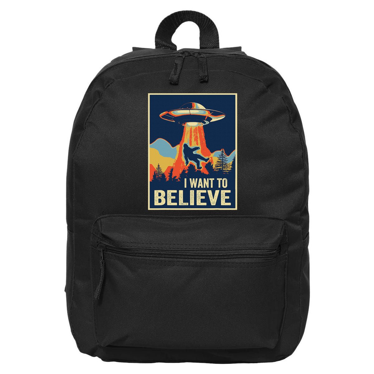 I Want To Believe Bigfoot Area 51 Alien Ufo 16 in Basic Backpack