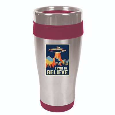 I Want To Believe Bigfoot Area 51 Alien Ufo 16oz Travel Tumbler