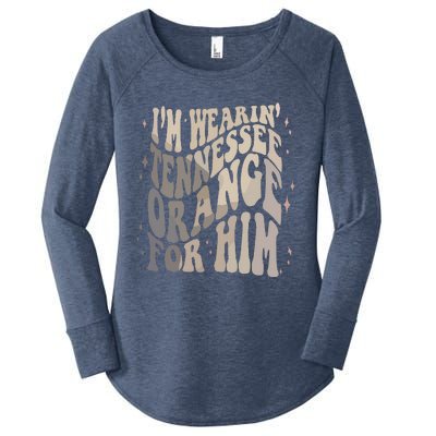 Im Wearing Tennessee Orange For Him Tennessee Football Women's Perfect Tri Tunic Long Sleeve Shirt