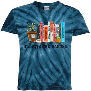 I'm With The Banned Books I Read Banned Books Lovers Kids Tie-Dye T-Shirt