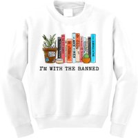 I'm With The Banned Books I Read Banned Books Lovers Kids Sweatshirt