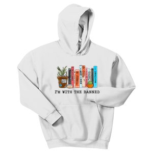 I'm With The Banned Books I Read Banned Books Lovers Kids Hoodie