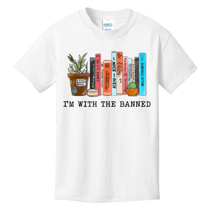 I'm With The Banned Books I Read Banned Books Lovers Kids T-Shirt