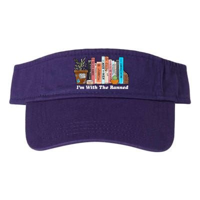 I'm With The Banned Book Funny Bookworm Gift Idea Trending Valucap Bio-Washed Visor