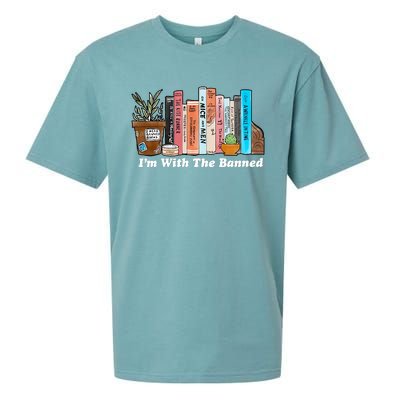 I'm With The Banned Book Funny Bookworm Gift Idea Trending Sueded Cloud Jersey T-Shirt