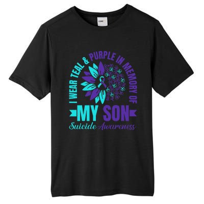 I Wear Teal Purple In Memory Of My Son Suicide Awareness Tall Fusion ChromaSoft Performance T-Shirt