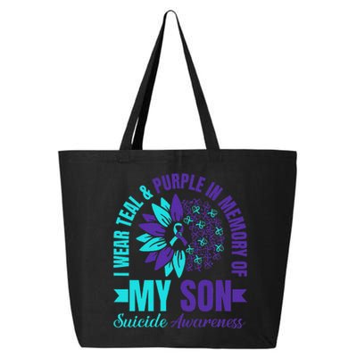 I Wear Teal Purple In Memory Of My Son Suicide Awareness 25L Jumbo Tote