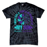 I Wear Teal Purple In Memory Of My Son Suicide Awareness Tie-Dye T-Shirt