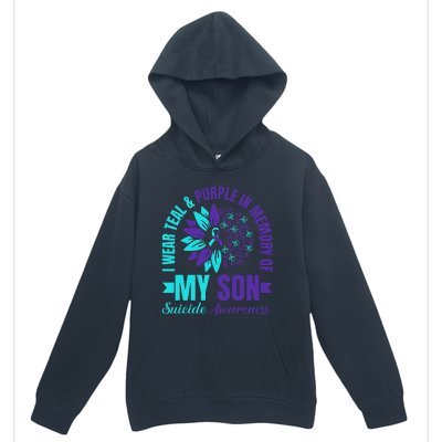 I Wear Teal Purple In Memory Of My Son Suicide Awareness Urban Pullover Hoodie