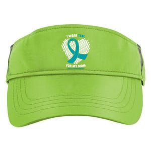 I Wear Teal For My Mom Tourette Syndrome Awareness Gift Adult Drive Performance Visor