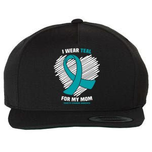 I Wear Teal For My Mom Tourette Syndrome Awareness Gift Wool Snapback Cap