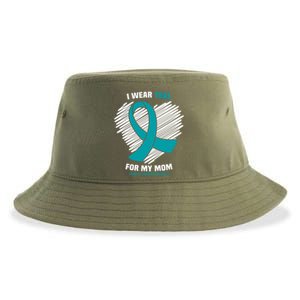 I Wear Teal For My Mom Tourette Syndrome Awareness Gift Sustainable Bucket Hat