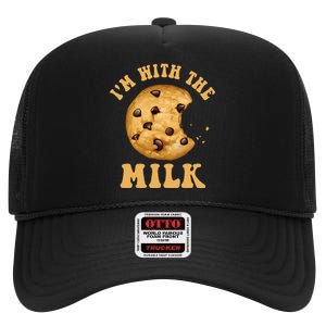 IM With The Milk And Cookie Couples Matching Costumes High Crown Mesh Back Trucker Hat