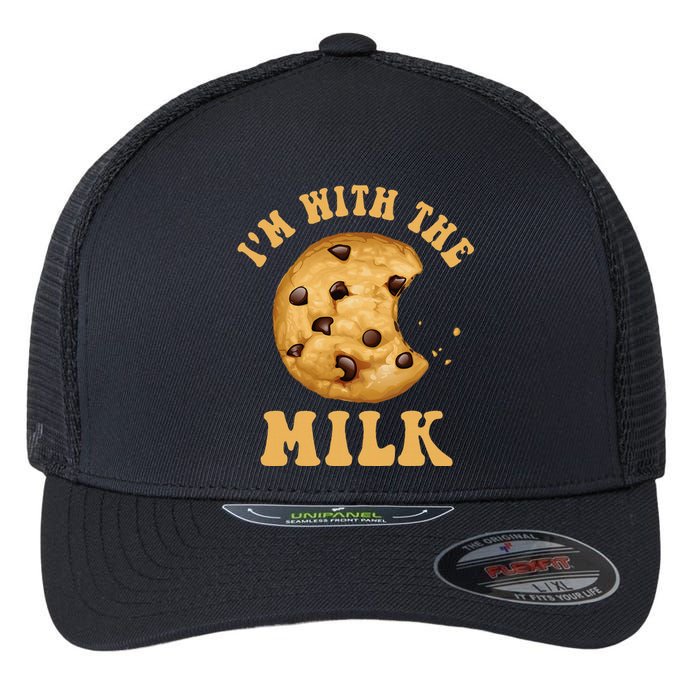 IM With The Milk And Cookie Couples Matching Costumes Flexfit Unipanel Trucker Cap