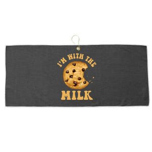 IM With The Milk And Cookie Couples Matching Costumes Large Microfiber Waffle Golf Towel