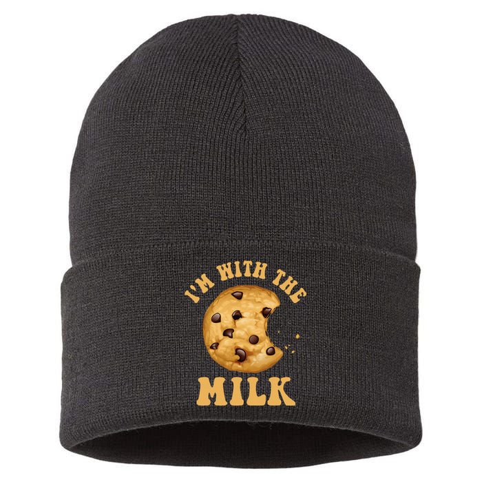 IM With The Milk And Cookie Couples Matching Costumes Sustainable Knit Beanie