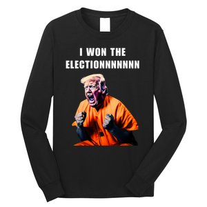 I Won The ElectionFunny Trump Prisoner Halloween Costume Long Sleeve Shirt