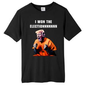 I Won The ElectionFunny Trump Prisoner Halloween Costume Tall Fusion ChromaSoft Performance T-Shirt