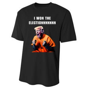 I Won The ElectionFunny Trump Prisoner Halloween Costume Performance Sprint T-Shirt